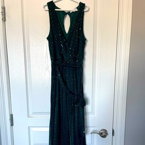 Emerald Green floor length dress
